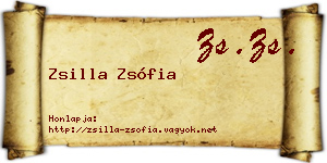 Zsilla Zsófia névjegykártya